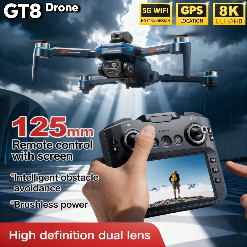 HOT For LSRC GT8 Drone 4K Prof - Fpv Brushless Rc Drone 4K recension och pris