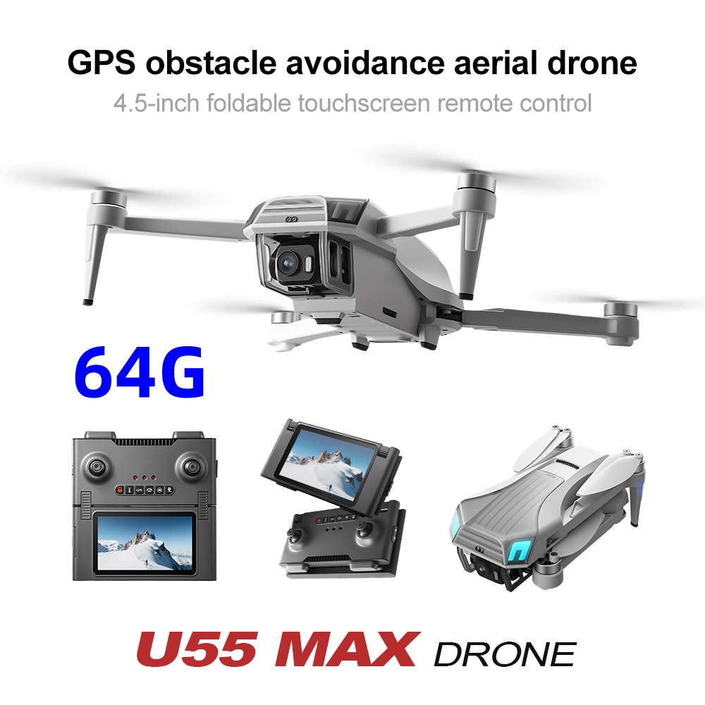 NCZOBOE U55 Drone Professional - Fpv Brushless Rc Drone 4K recension och pris