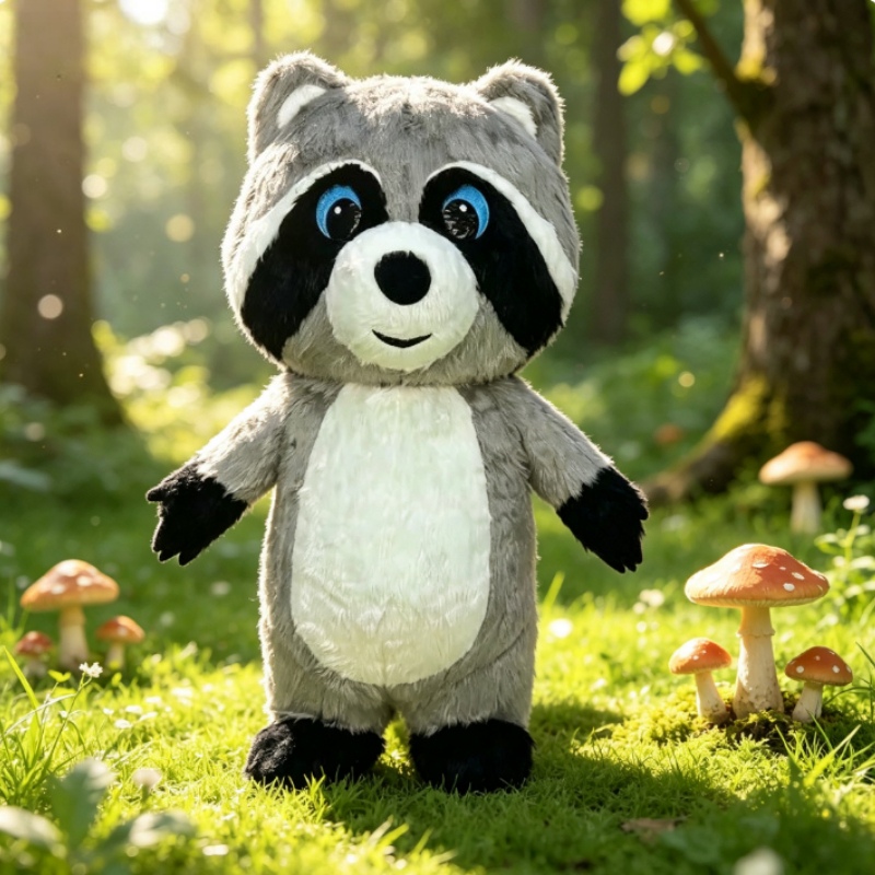 Grey Plush Inflatable Raccoon  - Dolls recension och pris