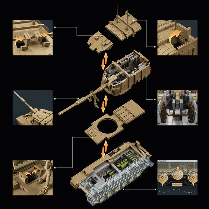 2080pcs British FV4005 Heavy A - Lego Compatible Military Tank recension och pris