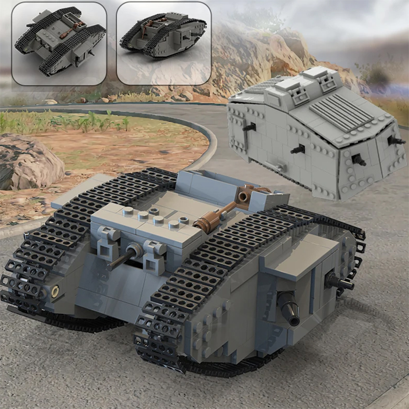MOC WW1 Germany Military A7V C - Lego Compatible Military Tank recension och pris